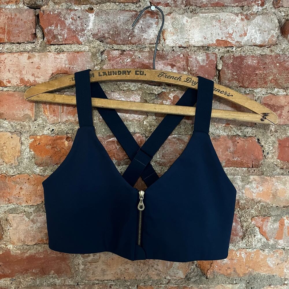 Girlfriend Collective Midnight Monroe Zipper Sports Bra S - Picture 4 of 9